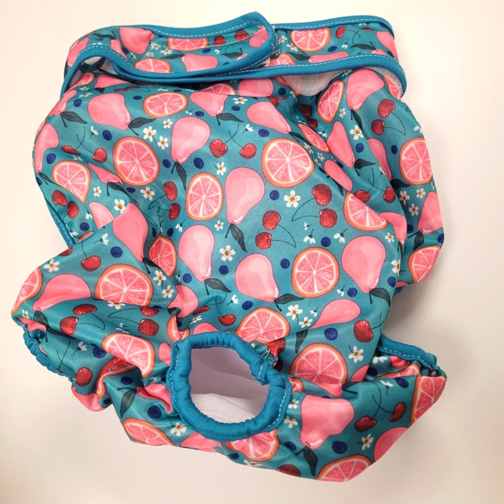 Reusable Washable Dog Diapers L FRUIT Cherrys Pears Grapefruit